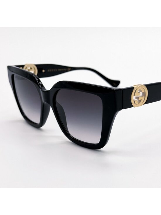 New Gucci Black Cat Eye Women Sunglasses GG1023S 001 With Chain main image 9